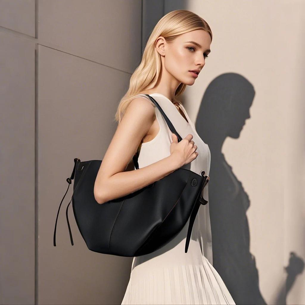 Fransız Niş Pol Kanat Çantası Tote Çanta Yeni Cy Me Deri El Çantası Büyük Kapasiteli Alışveriş Çantası Hakiki Deri Kadın Çantası