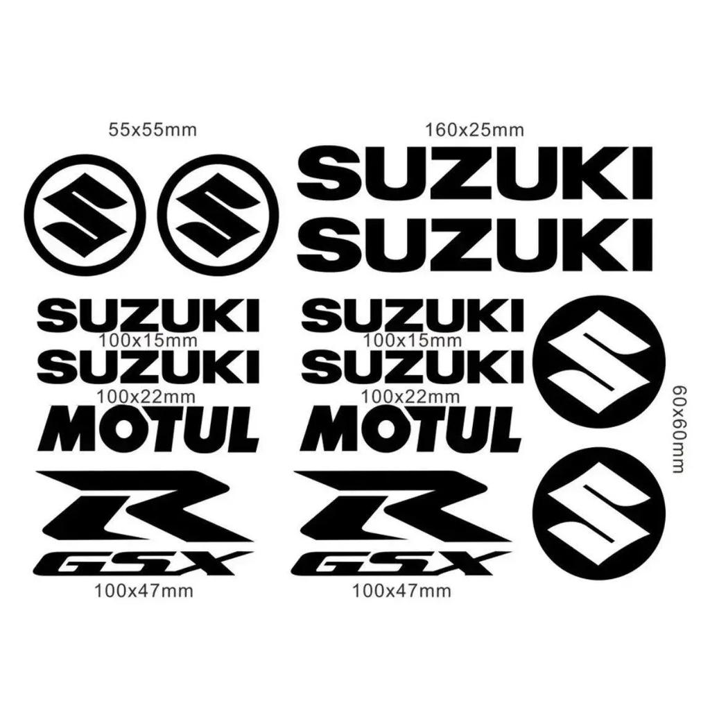 For Suzuki Motorcycle Decal Set Reflective Vinyl Helmet Emblem Kit for Gsxs 600 750 1000 Body Logo Stickers Vehicle Decor 1set
