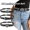 Metal Buckle Wide Waistband Punk Y2K Girl Waistband Retro PU Leather Rivet Belt  Daily
