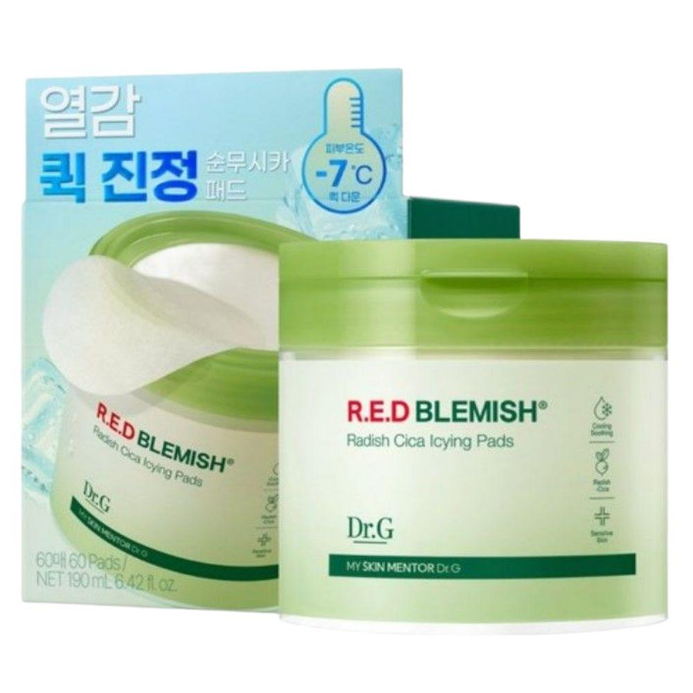 Dr.G Red Blemish Turnip Cica Icing Pad Cooling & Soothing Toner Pads 60pcs 190ml
