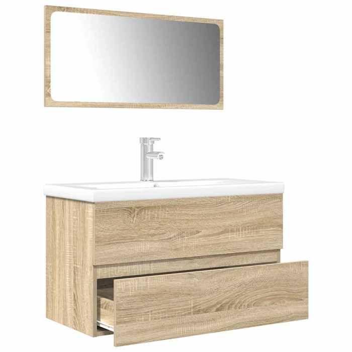 VidaXL Ensemble De Meubles De Salle De Bain 3 Pcs Chêne Sonoma 3325043