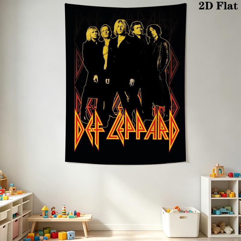 Def Leppard Night Rock Anthems Tapestry Background Cloth Fashion Print Christmas Gift Home Decor Background Cloth