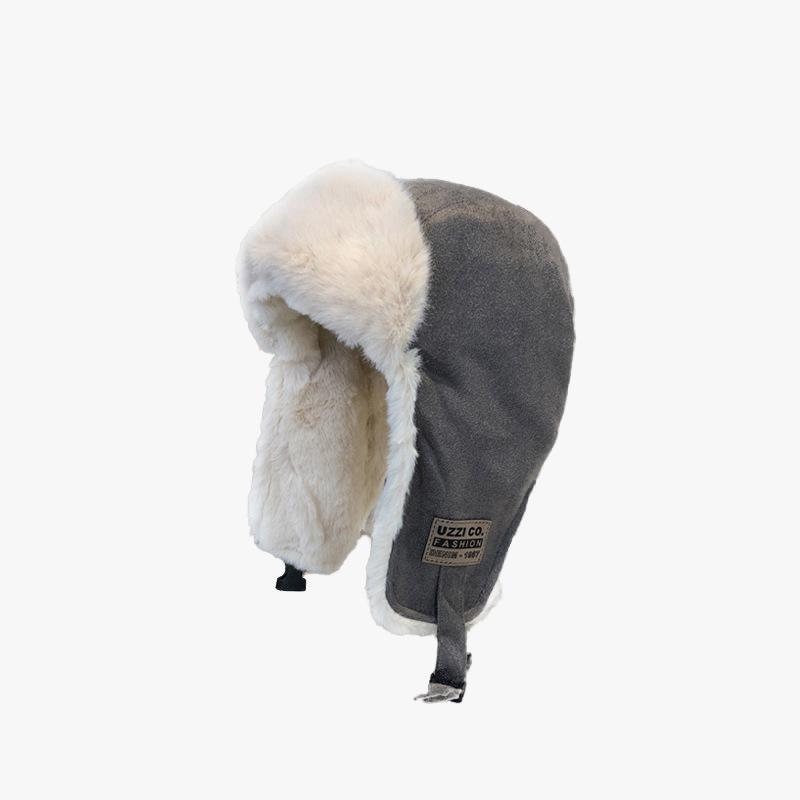 Women's Hats with Velvet Thickened Heating Electric Bike Outdoor Cycling Ear Protection Windproof Cold Northeast Lei Feng Hat Men