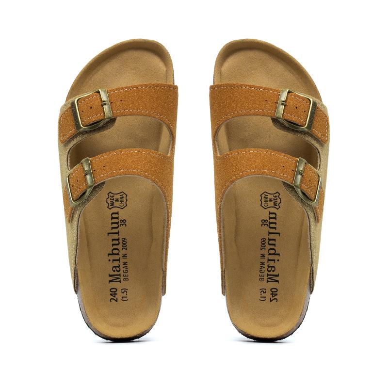 Разноцветные мужские повседневные тапочки из пробки для пар — фото 16