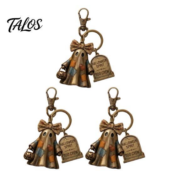 Festive Halloween Keyring 1/2Pcs Spirit Boo Crew Ghost Keychain, Spooky Accessory for Keys Seasonal Keychain Charm Bags Lanyards, Perfect Gift Lovers