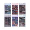 6-Piece Colorful English Phrase Stickers, Inspirational Quote Patterns, for Journal Decoration & Scrapbooking