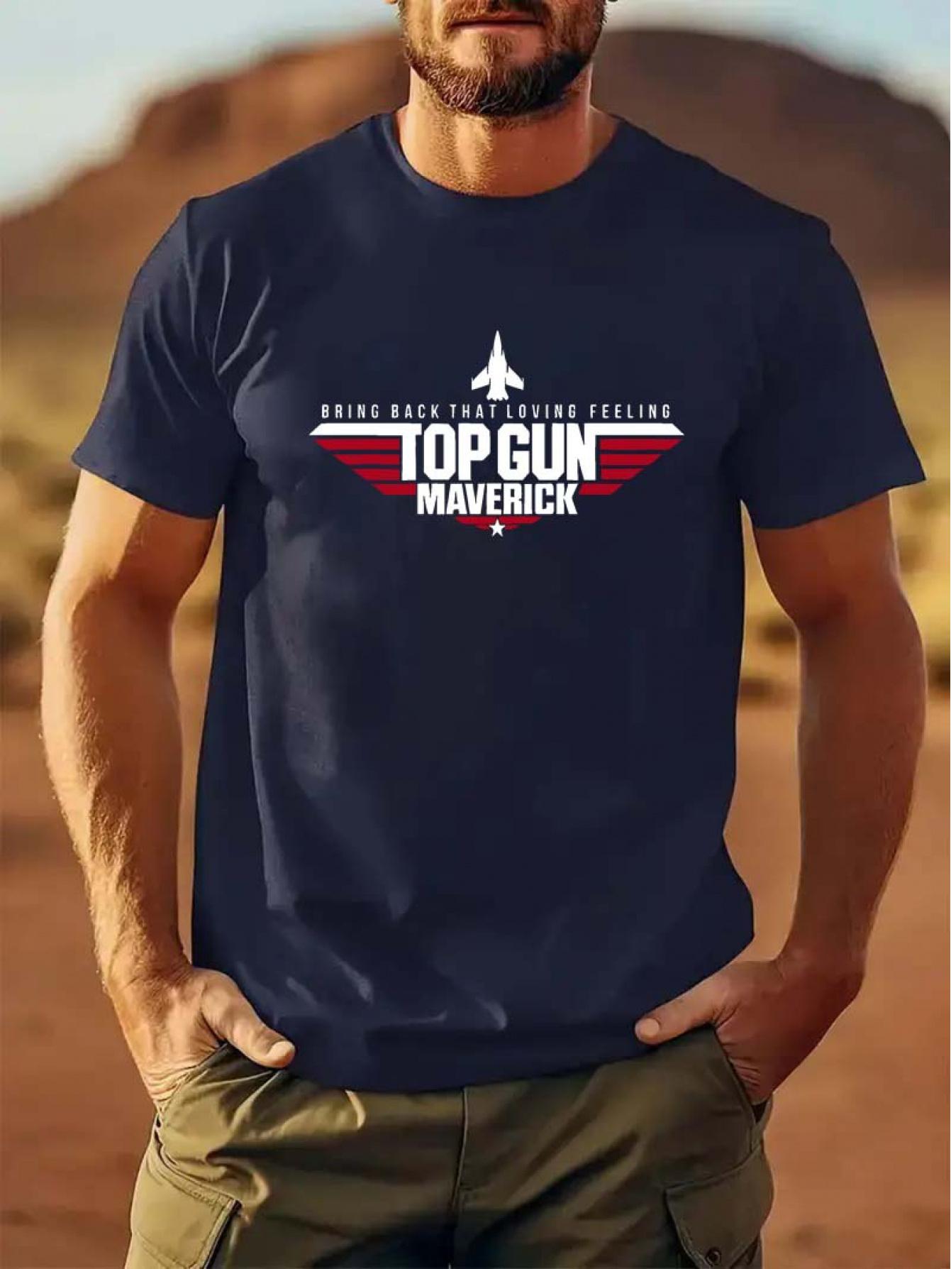 

TOP GUN MAVERICK T-shirt Cotton Print Men s Fashion Summer Crewneck Short-sleeved Top Streetwear Tee Tops Loose Printing Men s 4XL