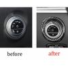 ABS Carbon Fiber Function Control Button Frame Trim For Benz C-Class -