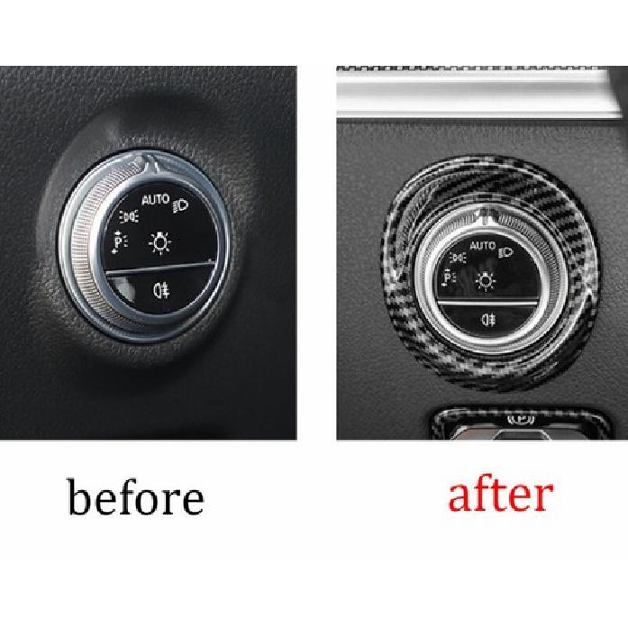 ABS Carbon Fiber Function Control Button Frame Trim For Benz C-Class -