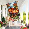 Autumn Thanksgiving Double-Sided Garden Flag , Vibrant Pumpkin Design, Durable Polyester, Perfect for Outdoor Decor & Lawn Display