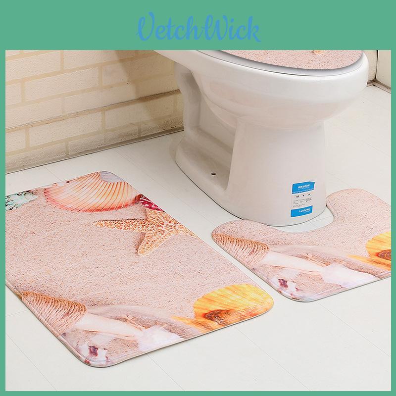 Premium Quality 3d Cartoon Design Bathroom Set With Non-slip Bath Mat And Rug
