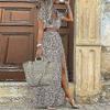 Women Summer Boho Ruffle Maxi Beach Dress Ladies Party Floral Long Sundress