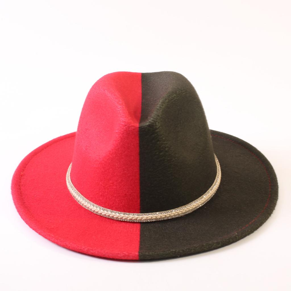 Popular European and American Classic Double-color Wide-brimmed Top Hat Men's and Women's Fashion OL Style Cowboy Hat Jazz Hat