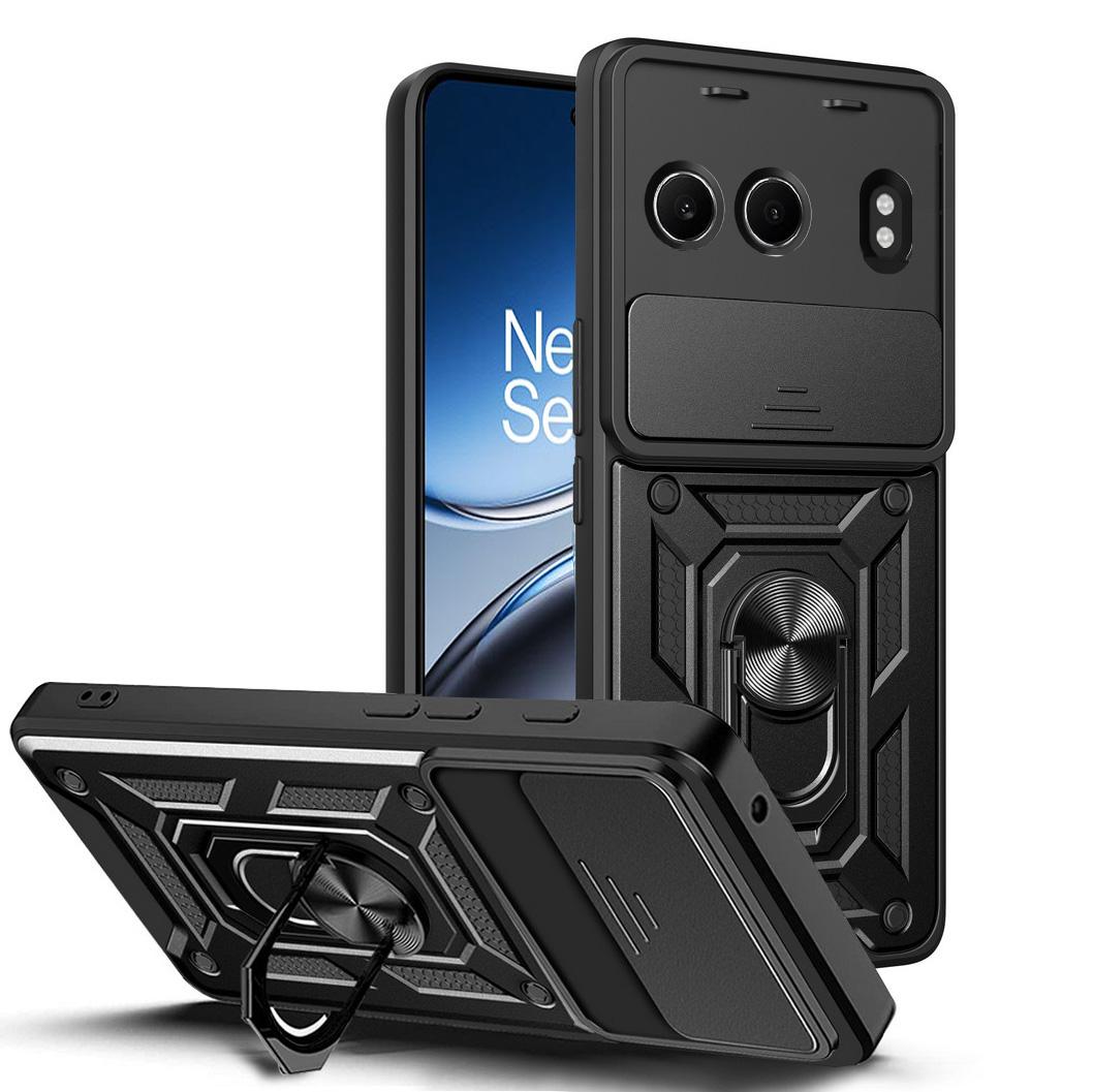 

Чехол для защиты камеры OnePlus Nord 4 Nord4 1 + Nord 4 Armor Hybrid Metal Ring Holder Back Cover OnePlus Nord 4 чёрный