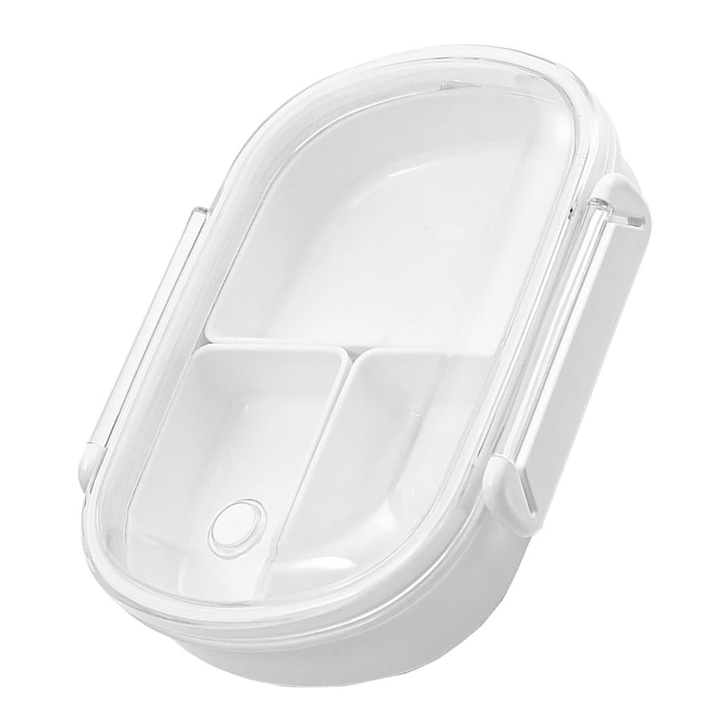 Bento Box 490ml 3 Přihrádky Nepropustná Odnímatelná Pevná ABS Vhodná do mikrovlnné trouby Dětská svačinová krabička pro