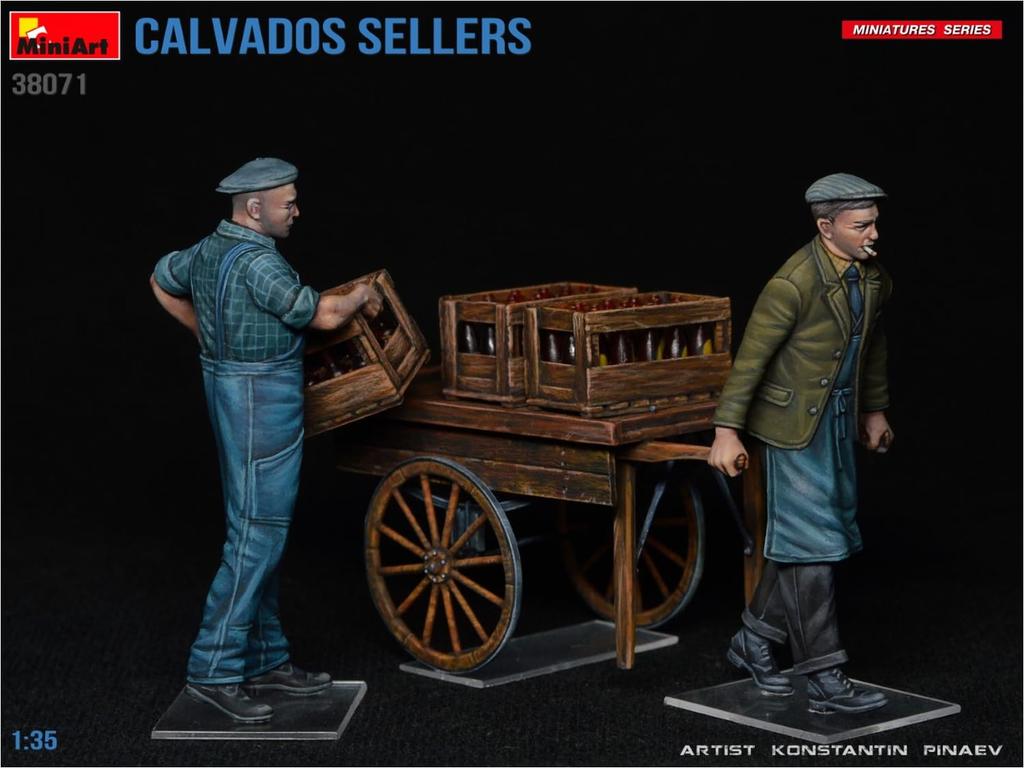 Miniart Scale Calvados Seller Plastic Model Kit MA38071 1/35 (2 Figures)