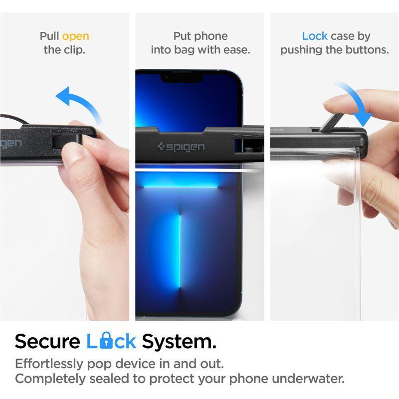 Spigen Aqua Shield A601 Waterproof Case IPX8 - Clear 2-Pack