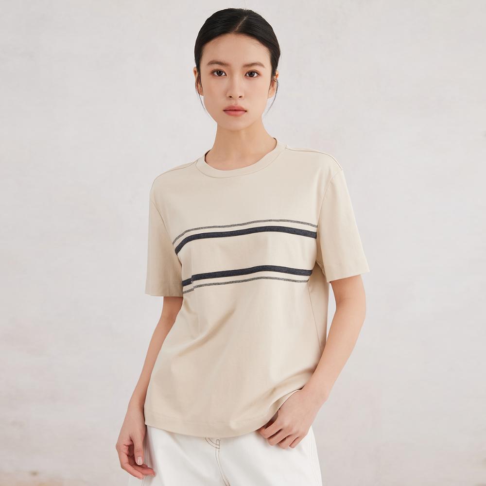 

K3060X High quality luxury women s clothing short sleeved round neck T-shirt M