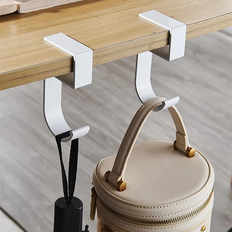 Tisch-Taschenhalter Tragbarer Taschenhalter Schule Büro Schreibtischkante Taschenhaken Desktop Rucksackhalter Stanzfreies Schreibtischseiten-Handtaschengestell