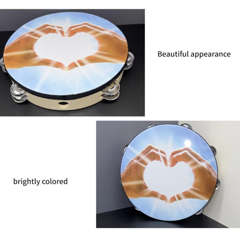 Natural Wood Musical Instruments Ergonomic Tambourines Perfect for Professional Player Students and Party Entertainment