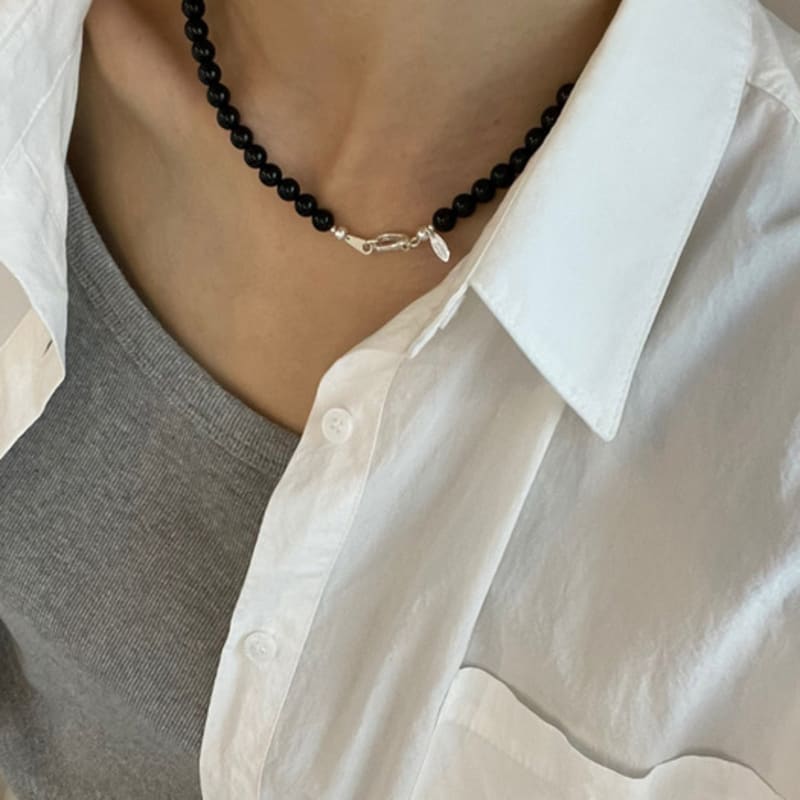

Retro finger Black Onyx_SN413 SN418 Black Onyx Necklace
