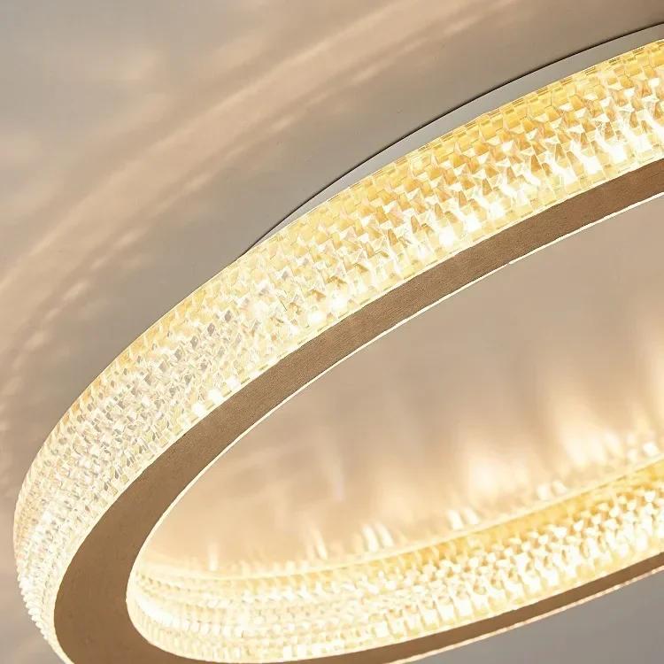 Simple New Modern Crystal Master Bedroom Ceiling Lamp Creative LED Round Living Room Net Red Soft Light Home Lighting Decorate