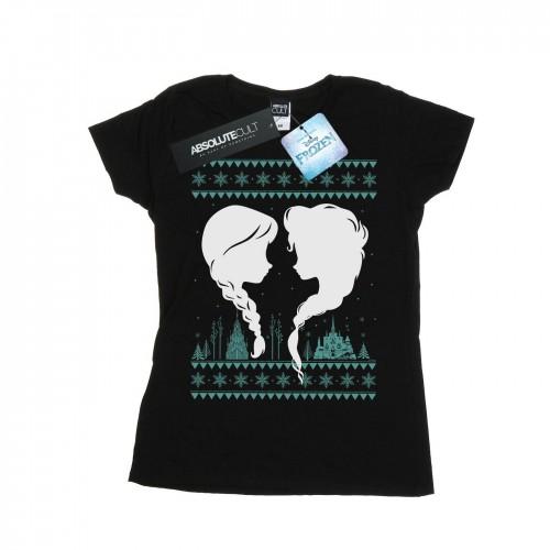 Disney Womens/Ladies Frozen Christmas Sisters Cotton T-Shirt