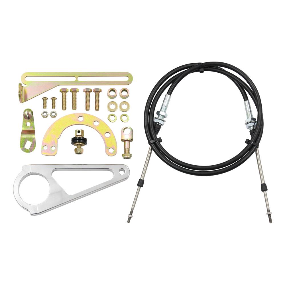 For GM TH350 TH400 700R4 4L60 4L80E Transmission Cable Column Shift Linkage Kit
