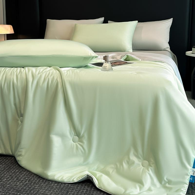A-class Soybean Fiber Summer Cool Blanket Machine Washable Single Person Cool Feeling Silk Thin Blanket Double Ice Silk Summer Blanket Core
