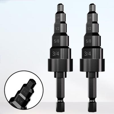2pcs Hexagonal Handle Copper Pipe Expander Drill Bit Flaring Tube Expanding Tool Cr-V Swaging Tool Tube Expander Brake Tubing