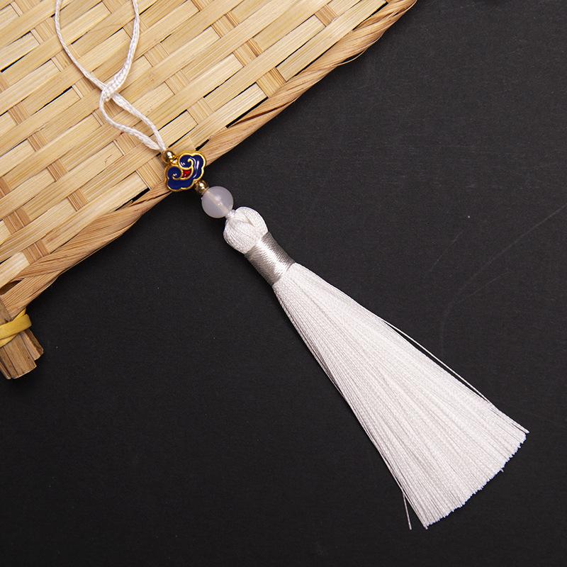 10cm Polyester Silk Tassels Auspicious Clouds Cap Fringe for DIY Crafts Bag Clothing Accessories Curtains Home Decoration 5PCS
