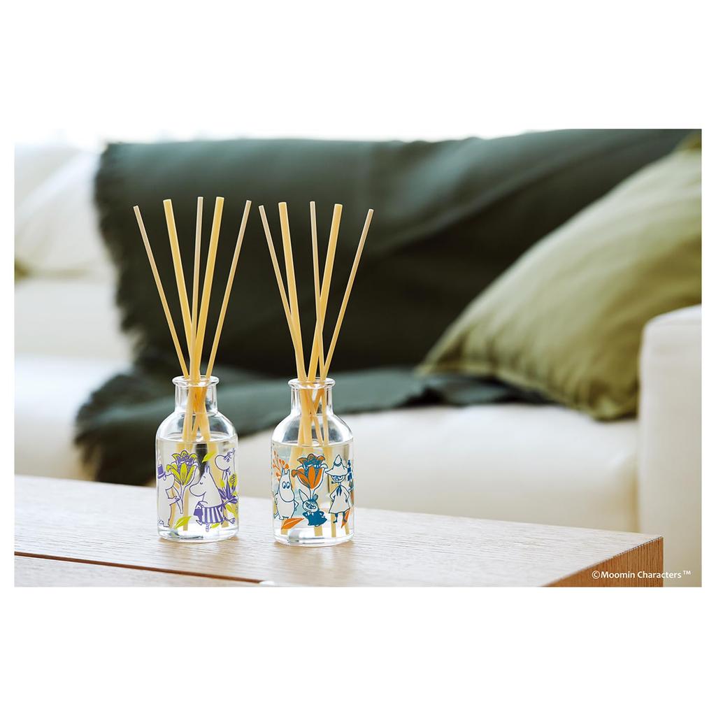 Moomin Reed Diffuser with the Wild Rose Scent of Moomin Valley Room (Aromatic Fragrance, Natural, Gift, Reward, Present)