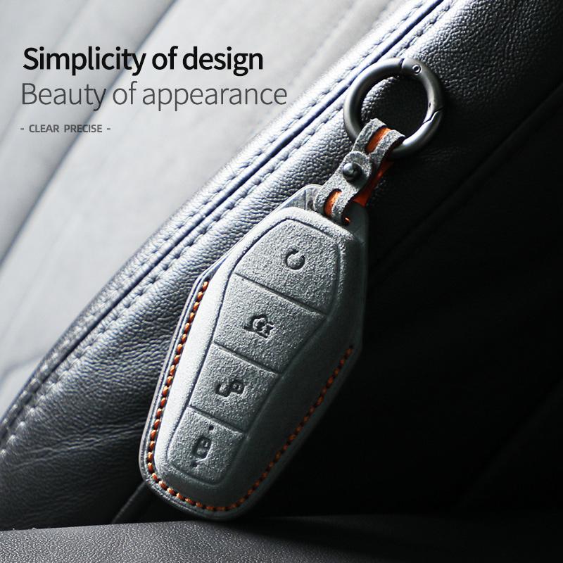 Made for Alcantara Car Remote Key Case Bag For BYD Qin Han Tang Song pro plus MAX Ev Atto 3e2 Seal dolphin frigate07 Destroyer05