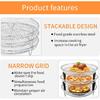 GCQ Air Fryer Rack, 3-Pack Stackable Round Dehydrator Racks for Oven & Air Fryer, 8x8x1.57 Inch, Food Grade Stainless Steel, Fits Inner Diameter