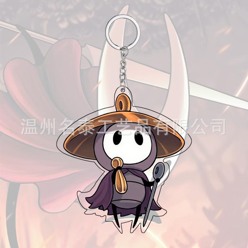 Anime Hollow Knight Silksong Porte-clés Acrylique Accessoires Charms de Sac Créatifs Pendentif de Sac à Dos Porte-clés Drôle Cadeau pour Fans