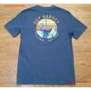 Guy Harvey T-Shirt Segelfisch Mittelblau Farbe Logos Vorne und Hinten Vintage Dehnbares Grafik-Design Atmungsaktiv