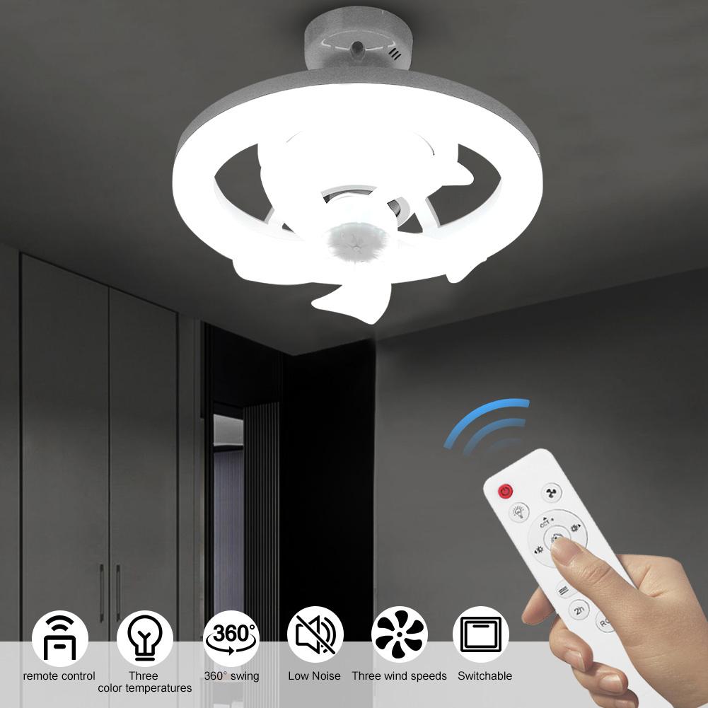 Moderní stropní ventilátor s LED světlem a dálkovým ovládáním, tichý stropní ventilátor do ložnice, obývacího pokoje a kuchyně