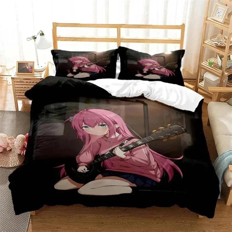 Bocchi the Rock 3D NEW Duvet Cover Pillowcase Bedding Set Adult Boy Girl Bedroom Decoration Children Single Double Large