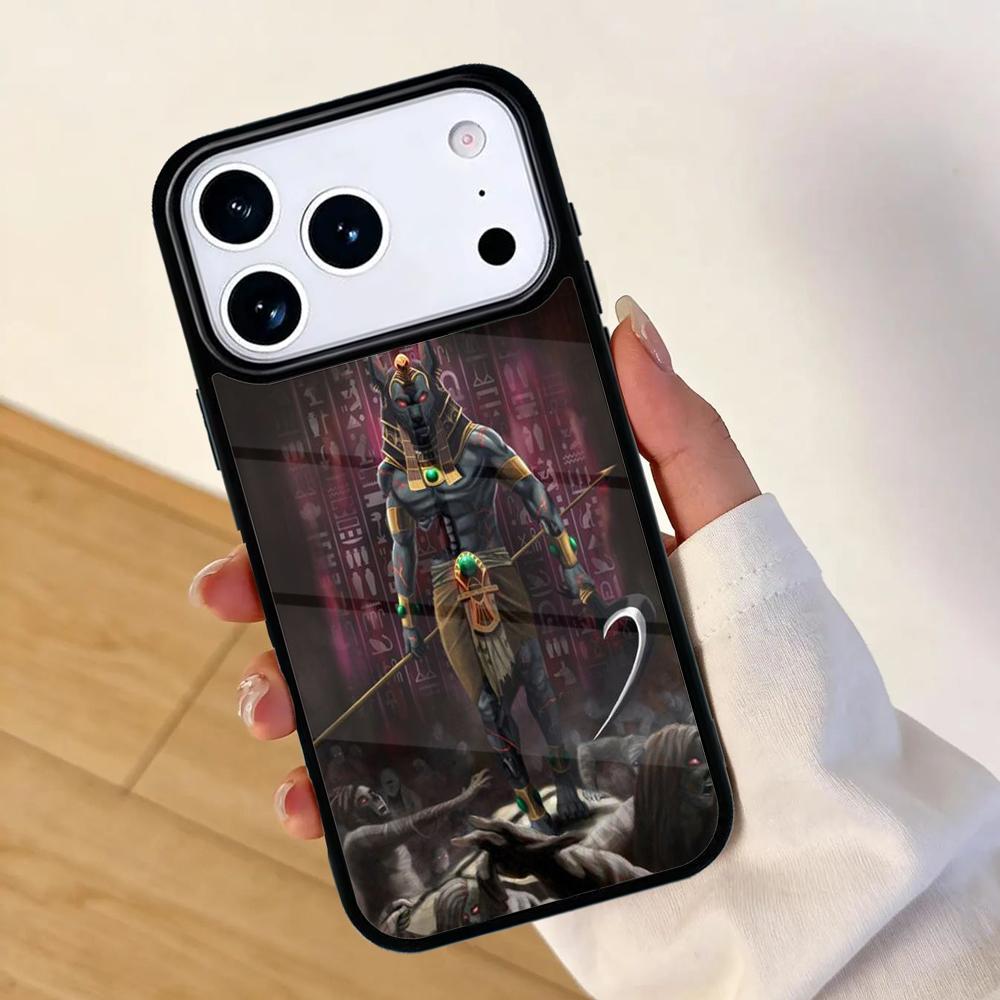 Anubis Egyptian God Mobile Phone Case for IPhone 17 AIR 16pro Max 15 14 13 12 11 Bumper Cover