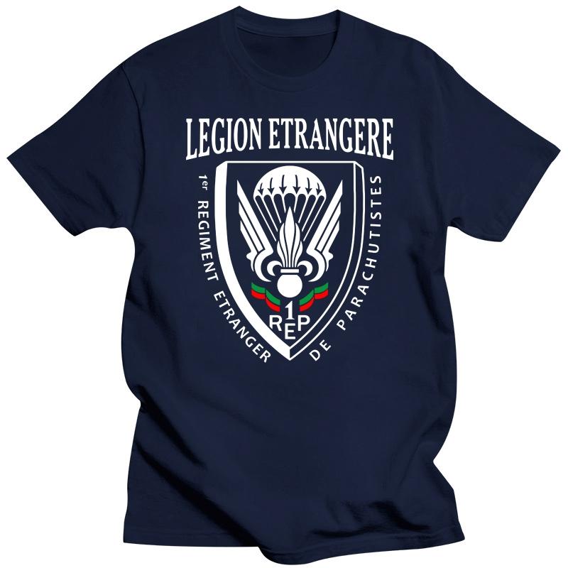 Legiunea Străină 1 Rep Parașutist Legiunea Străină Franceză Tricou de Vară Bumbac Mânecă Scurtă Gât Rotund Bărbați Femei Tricou XL gray