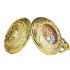 TREEWETO Mechanical Hand-Wind Pocket Watch Roman Numerals Skeleton Gold with Chain