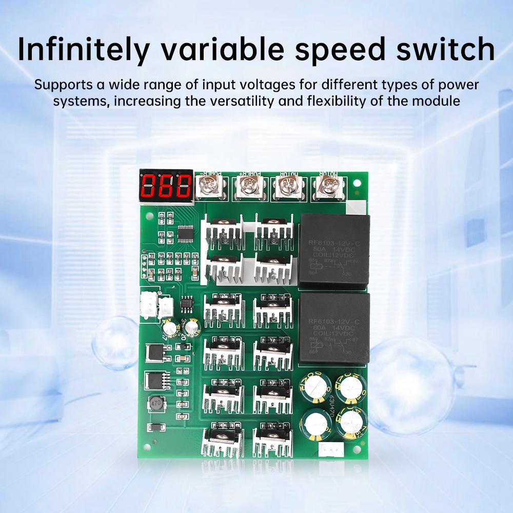 DC10-55V 60A DC Brush Motor Motor Speed Switch Induction Speed Switch Forward and Reverse Digital Tachometer Motor Governor