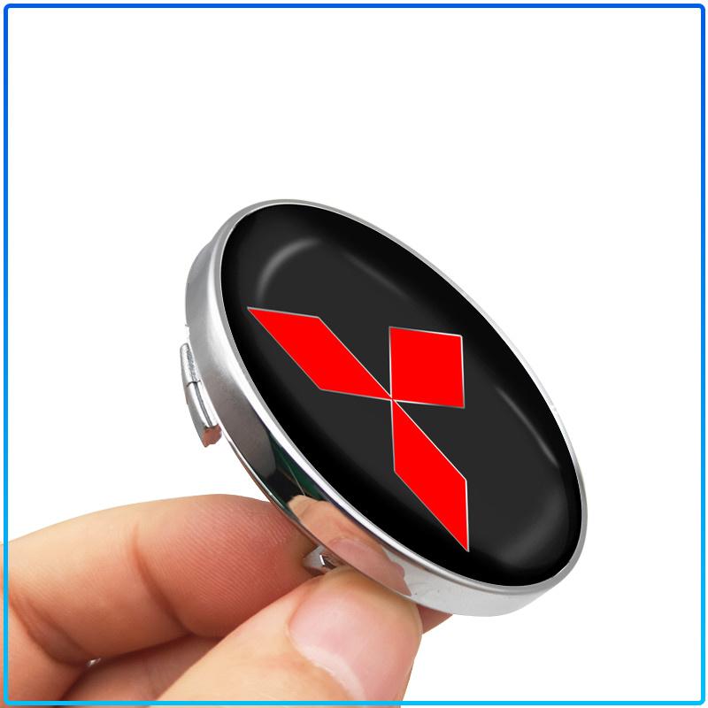 For Mitsubishi Lancer 7 8 I200 Pajero Montero Sport Outlander ASX Mirage Eclipse4Pcs 60MM Car Wheel Center Hub Cap Car Accessories