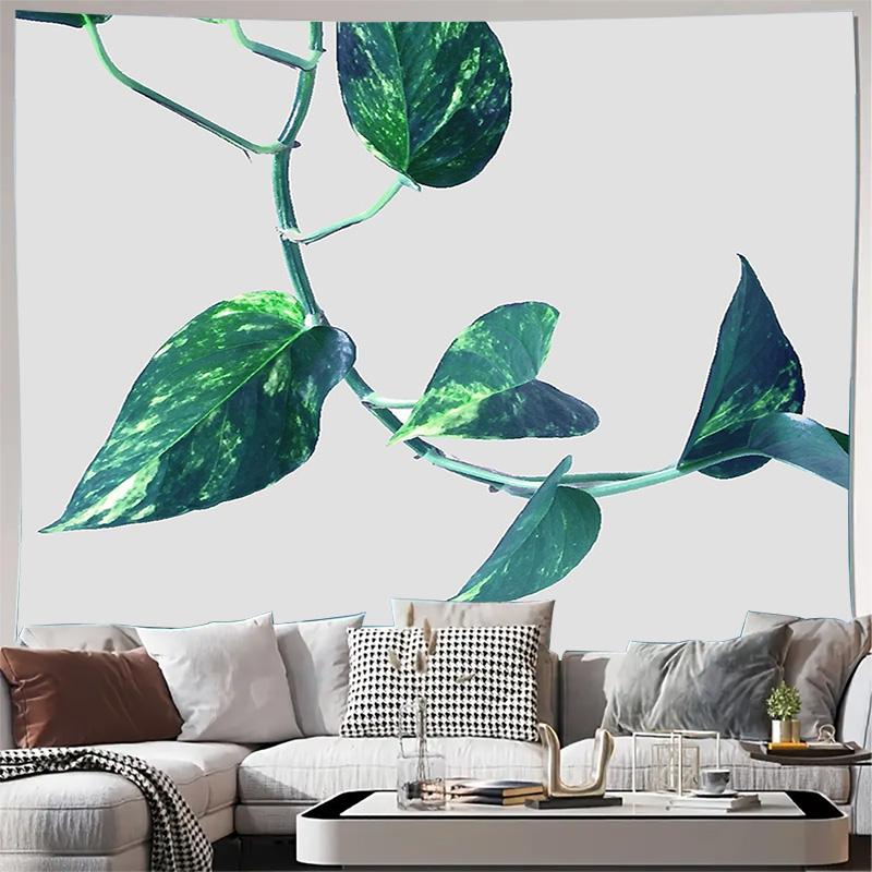 

Botanical Monstera Leaf Tapestry Wall Hanging Tropical Plant Nature Decor Greenery Aesthetic Room Divider Jungle Vibes Dorm Wall 74x94cm(29x37in)