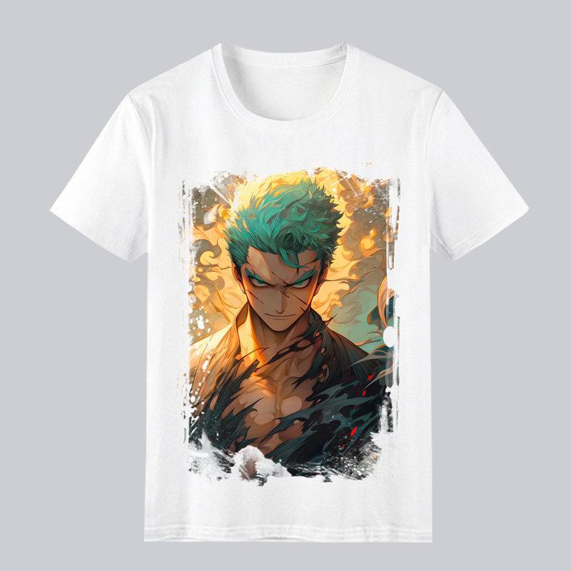 One Piece Printed T-shirt Bounty Hunter Zoro Casual Comfortable and High-quality Cotton Parent-child Wear