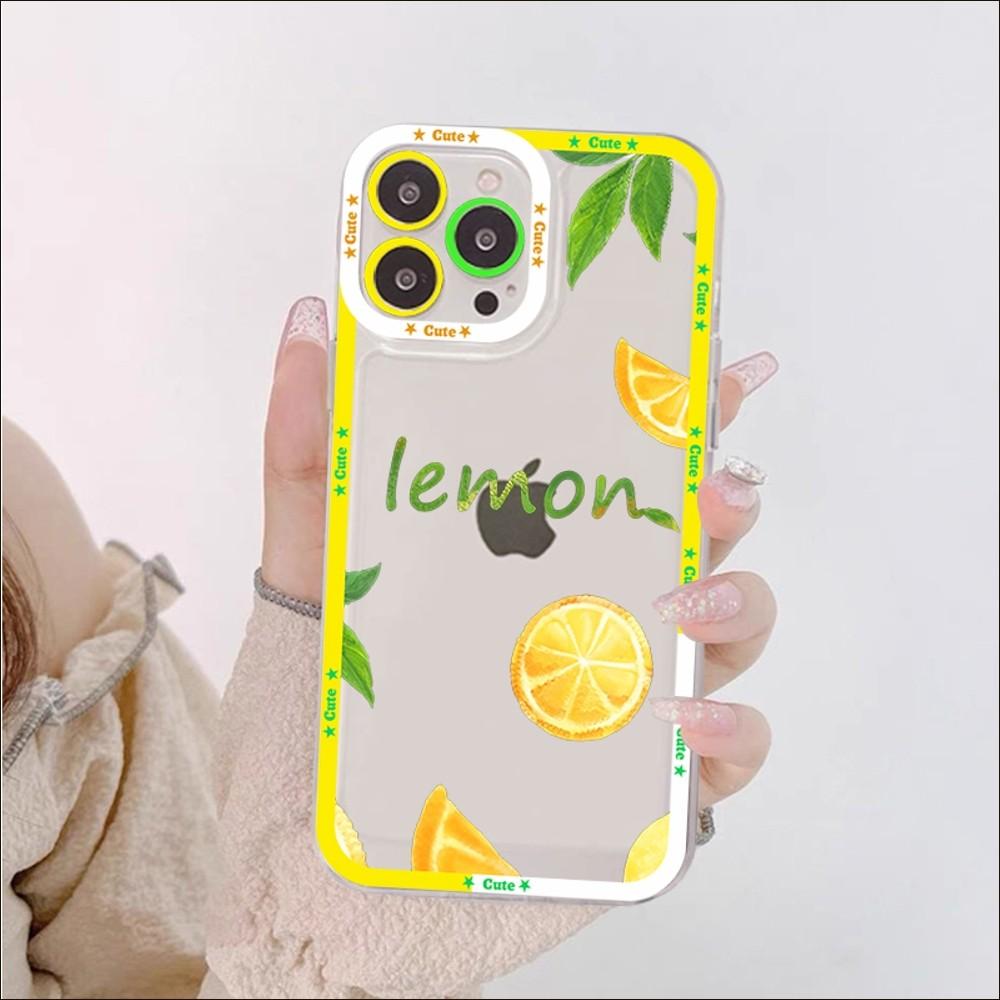 Fruit lemon Phone Case For iPhone 14 13 12 11 Pro Max XS X XR SE 2020 6 7 8 Plus Mini Protective Cover