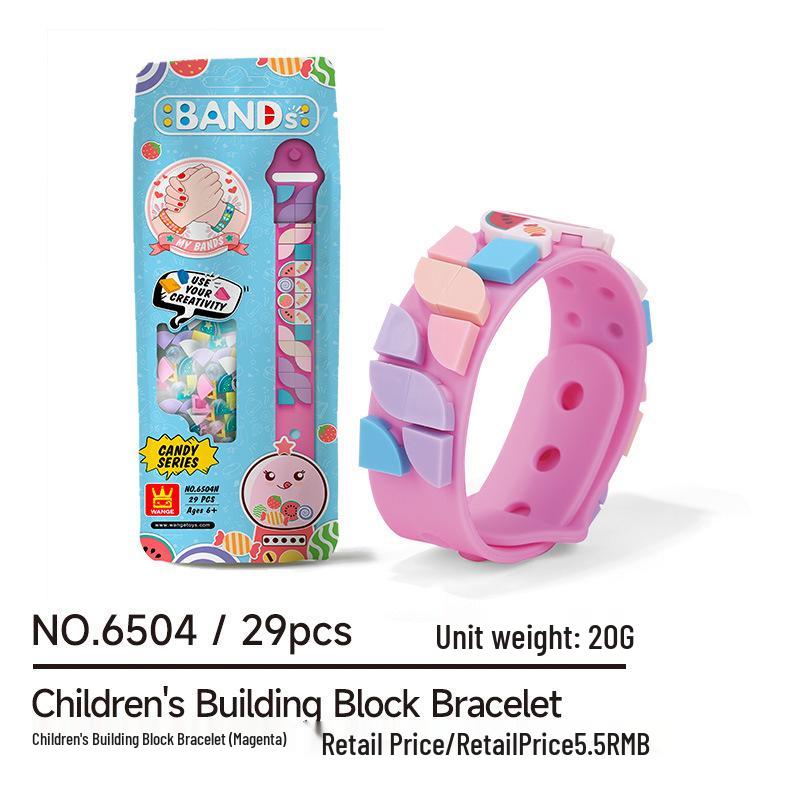 Kids' Creative Building Blocks Bracelet - Educational, Interactive Gift Toy