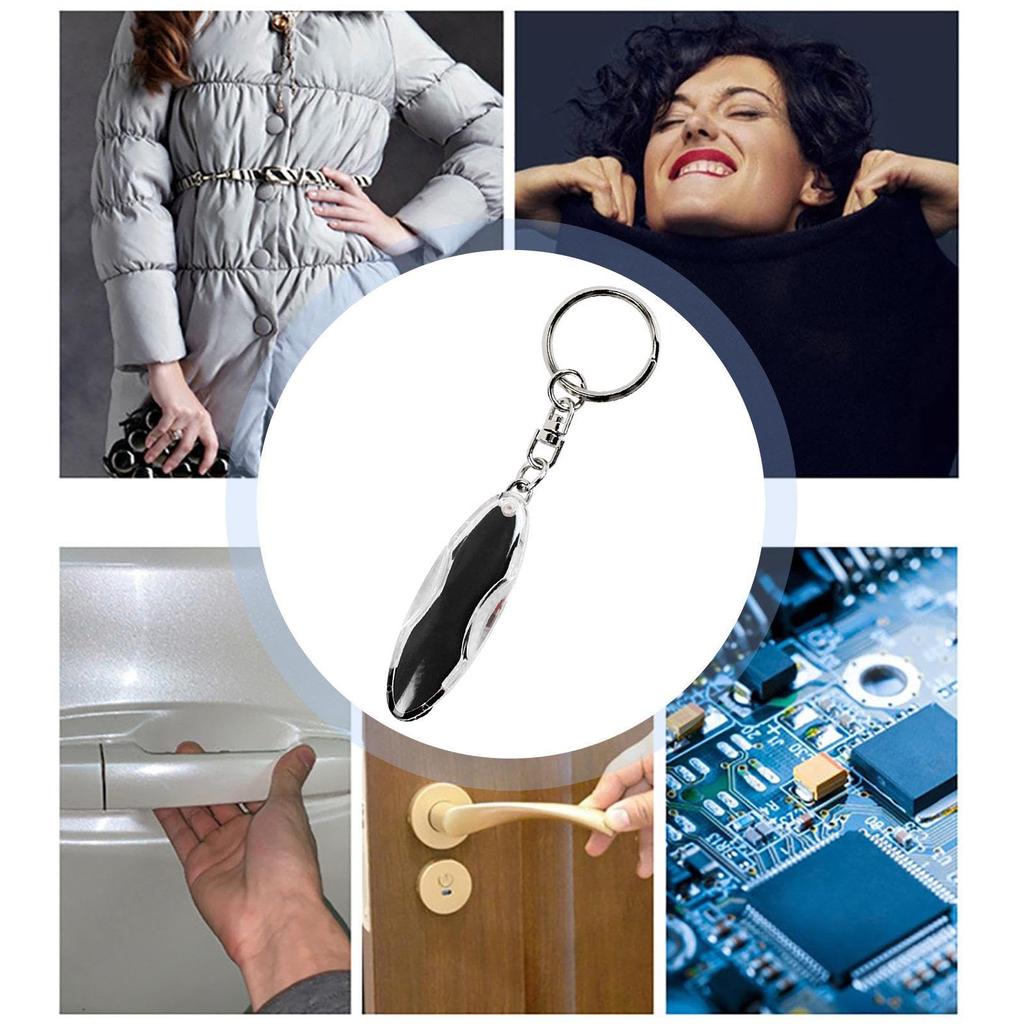 Conductive Discharge ESD Keychain, Car Static Releaser, Portable Static Remover | LED Light Static