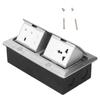Boden Pop Up Outlet Socket Verborgen Multifunktions Silber Aluminium Legierung UK Standard