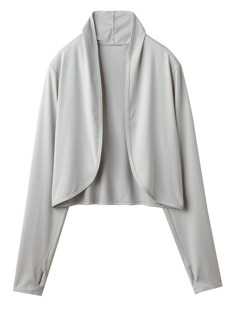 Lightweight bolero in ice sizes UV-cut gray, M-LL